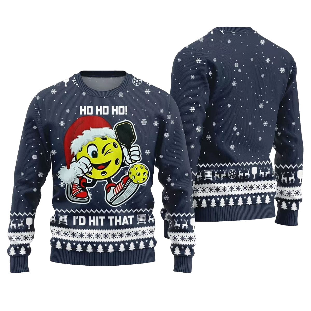 2026 Christmas I'd Hit That Pickleball Ugly Sweater - Moonbestprint