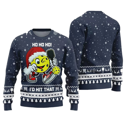 2026 Christmas I'd Hit That Pickleball Ugly Sweater - Moonbestprint