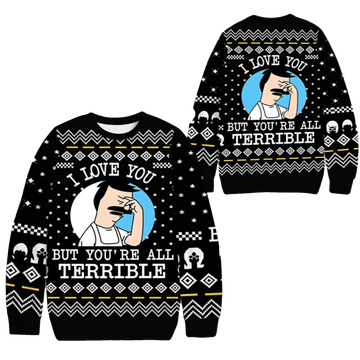 2026 Christmas I Love You But You're All Terrible Ugly Sweater - Moonbestprint