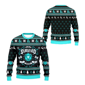 2026 Christmas I Have Survived A Critical Hit Ugly Sweater - Moonbestprint
