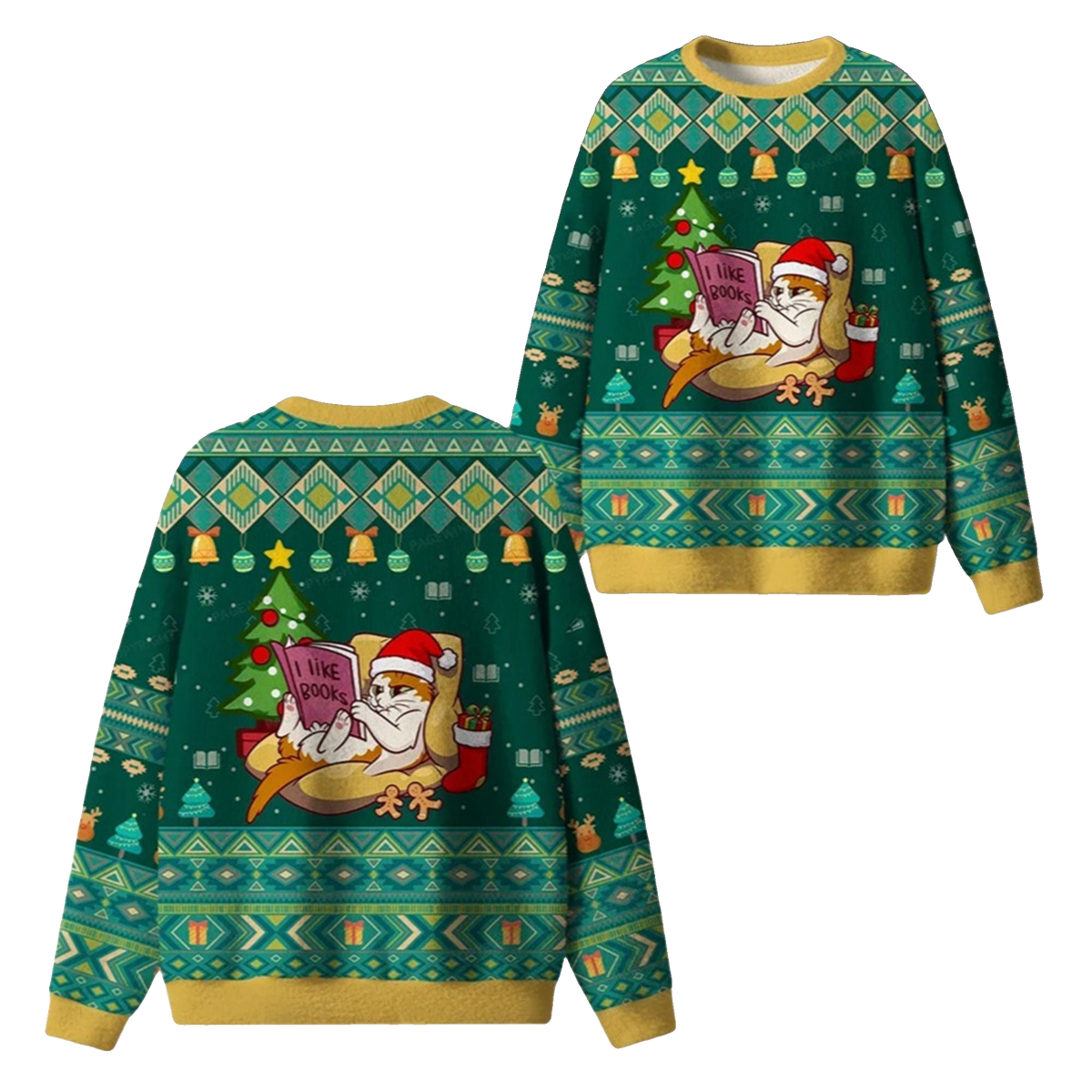 2026 Christmas I Like Books Ugly Sweater - Moonbestprint