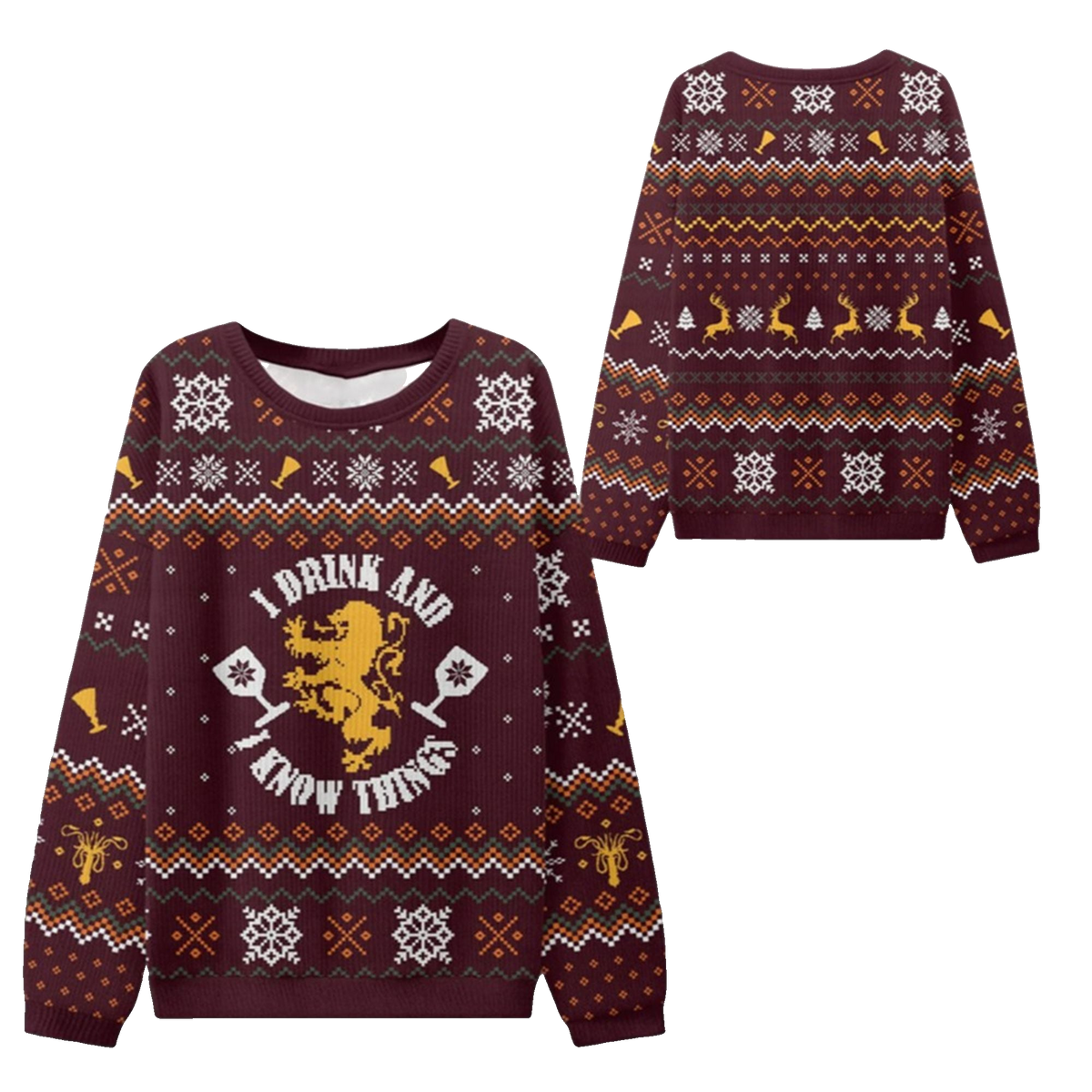2026 Christmas I Drink and I Know Things Ugly Sweater - Moonbestprint