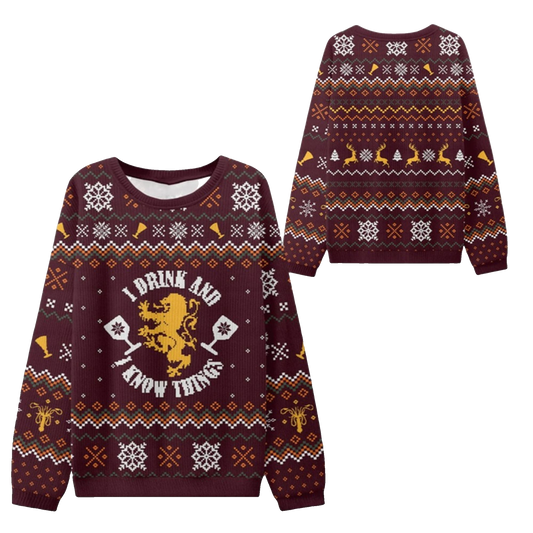 2026 Christmas I Drink and I Know Things Ugly Sweater - Moonbestprint