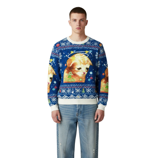 2026 Christmas I Can't Sad Cat Ugly Sweater - Moonbestprint