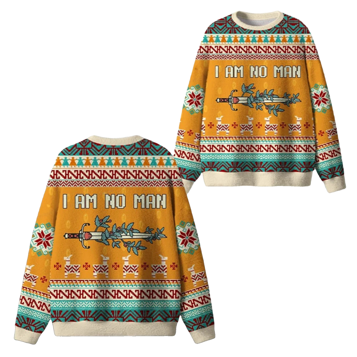 2026 Christmas I Am No Man Ugly Sweater - Moonbestprint