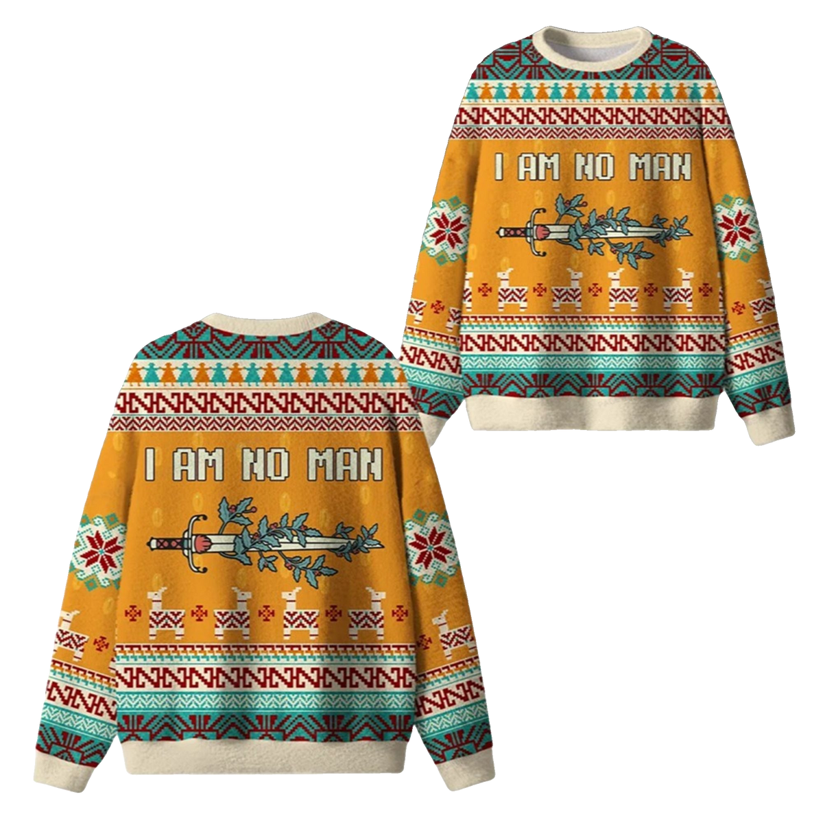 2026 Christmas I Am No Man Ugly Sweater - Moonbestprint