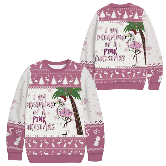 2026 Christmas I Am Dreaming Of A Pink Christmas Ugly Sweater - Moonbestprint