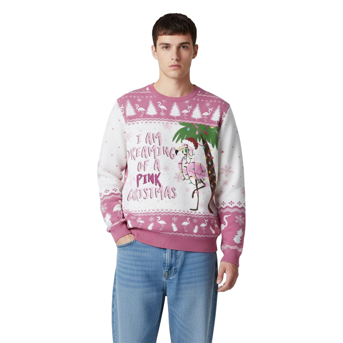 2026 Christmas I Am Dreaming Of A Pink Christmas Ugly Sweater - Moonbestprint