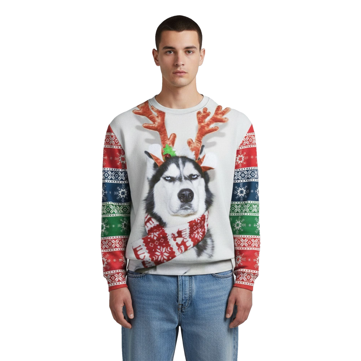 2026 Christmas Husky Dog Ugly Sweater - Moonbestprint