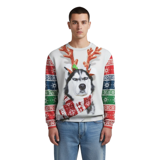 2026 Christmas Husky Dog Ugly Sweater - Moonbestprint
