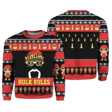 2026 Christmas Hulk Rules Hulk Hogan Ugly Sweater - Moonbestprint