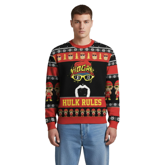 2026 Christmas Hulk Rules Hulk Hogan Ugly Sweater - Moonbestprint