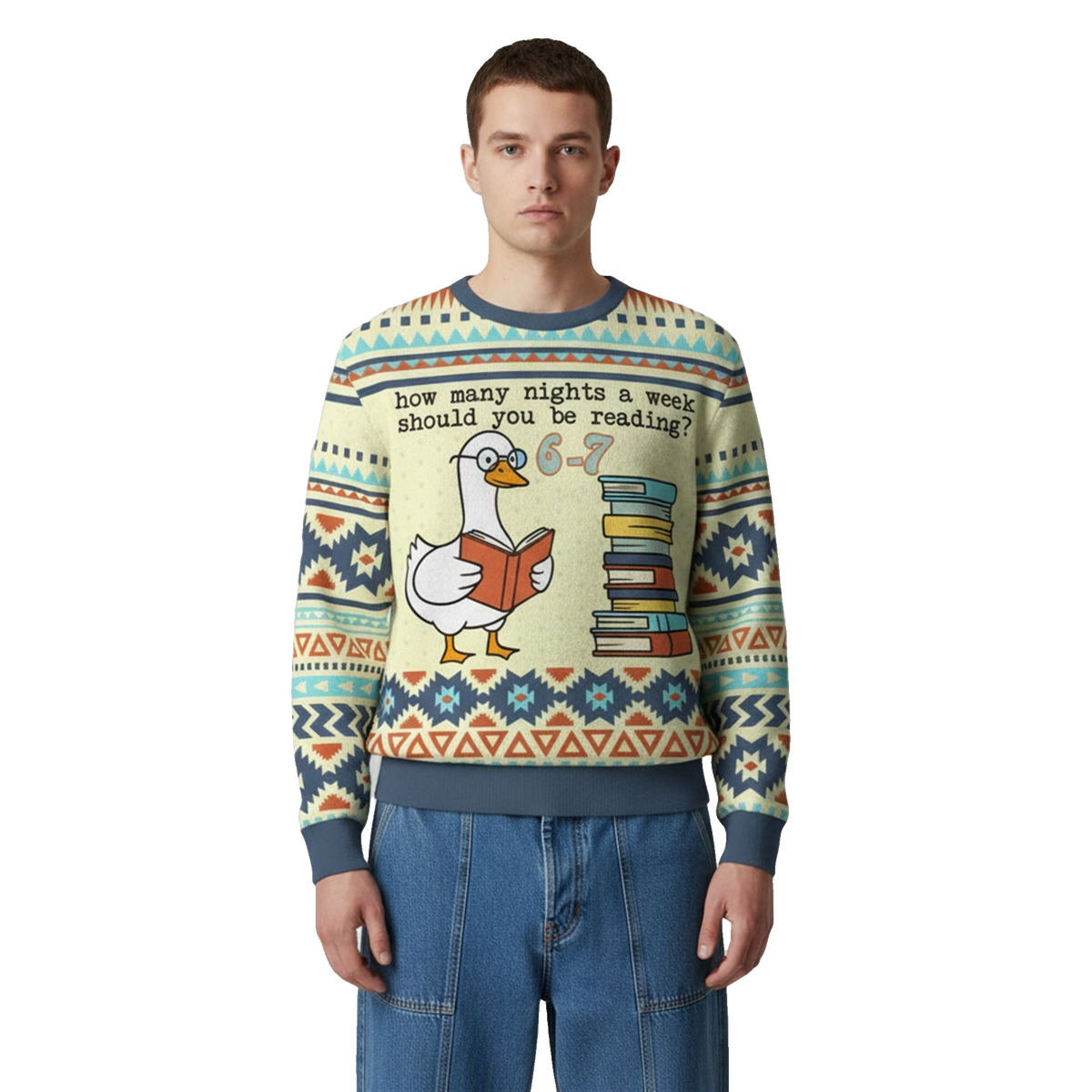 2026 Christmas How Many Nights A Week Should You Be Reading Ugly Sweater - Moonbestprint