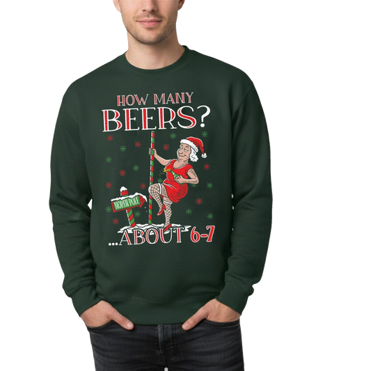 2026 Christmas How Many Beer About 6 7 Ugly Sweater - Moonbestprint