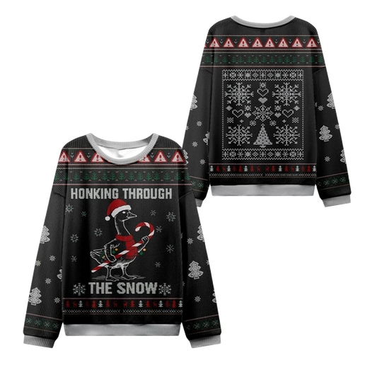 2026 Christmas Honking Through the Snow Ugly Sweater - Moonbestprint