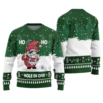 2026 Christmas Hole In One Gnome Ugly Sweater - Moonbestprint