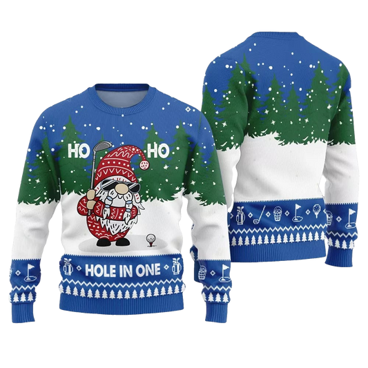2026 Christmas Hole In One Gnome Ugly Sweater - Moonbestprint