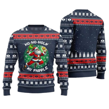 2026 Christmas Hold My Paddle Pickleball Ugly Sweater - Moonbestprint