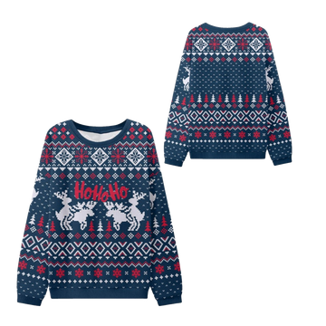 2026 Christmas Ho Ho Ho Reindeer Ugly Sweater - Moonbestprint