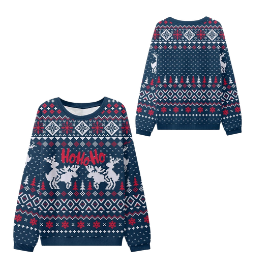 2026 Christmas Ho Ho Ho Reindeer Ugly Sweater - Moonbestprint