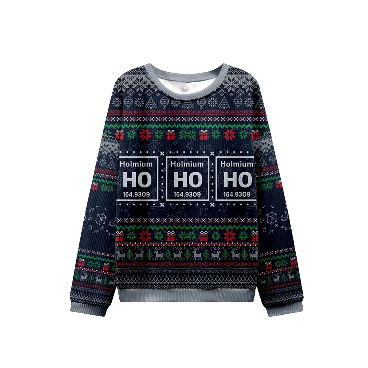 2026 Christmas Ho Ho Ho Holmium Ugly Sweater - Moonbestprint