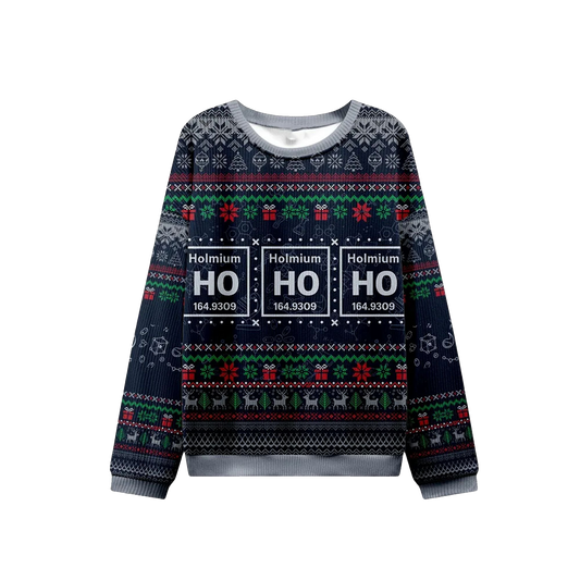 2026 Christmas Ho Ho Ho Holmium Ugly Sweater - Moonbestprint