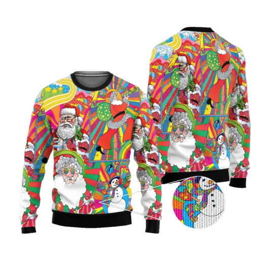 2026 Christmas Hippie Santa Ugly Christmas Sweater - Moonbestprint