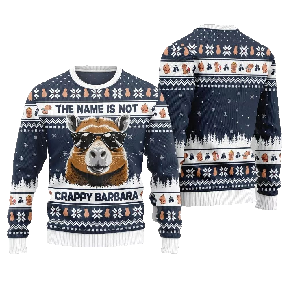 2026 Christmas Hilarious Capybara Ugly Christmas Sweater - Moonbestprint