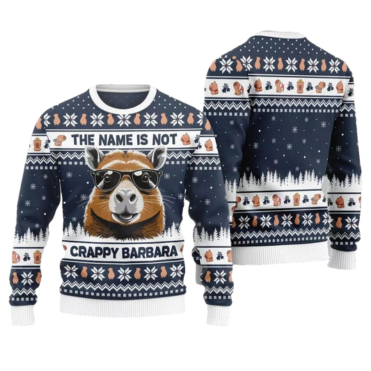2026 Christmas Hilarious Capybara Ugly Christmas Sweater - Moonbestprint
