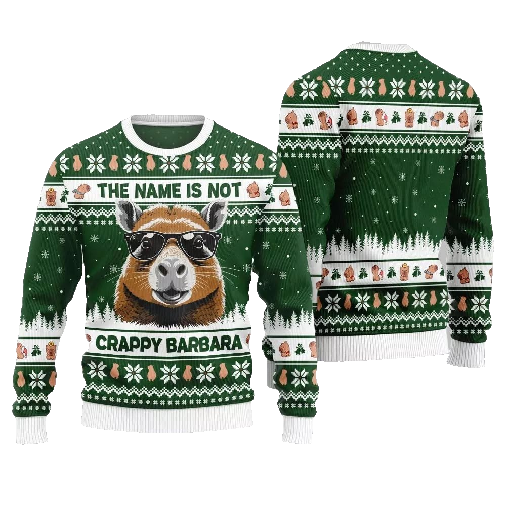 2026 Christmas Hilarious Capybara Ugly Christmas Sweater - Moonbestprint