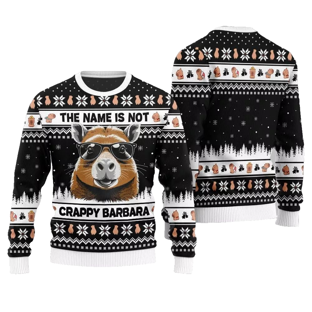 2026 Christmas Hilarious Capybara Ugly Christmas Sweater - Moonbestprint