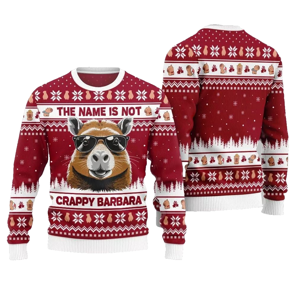 2026 Christmas Hilarious Capybara Ugly Christmas Sweater - Moonbestprint