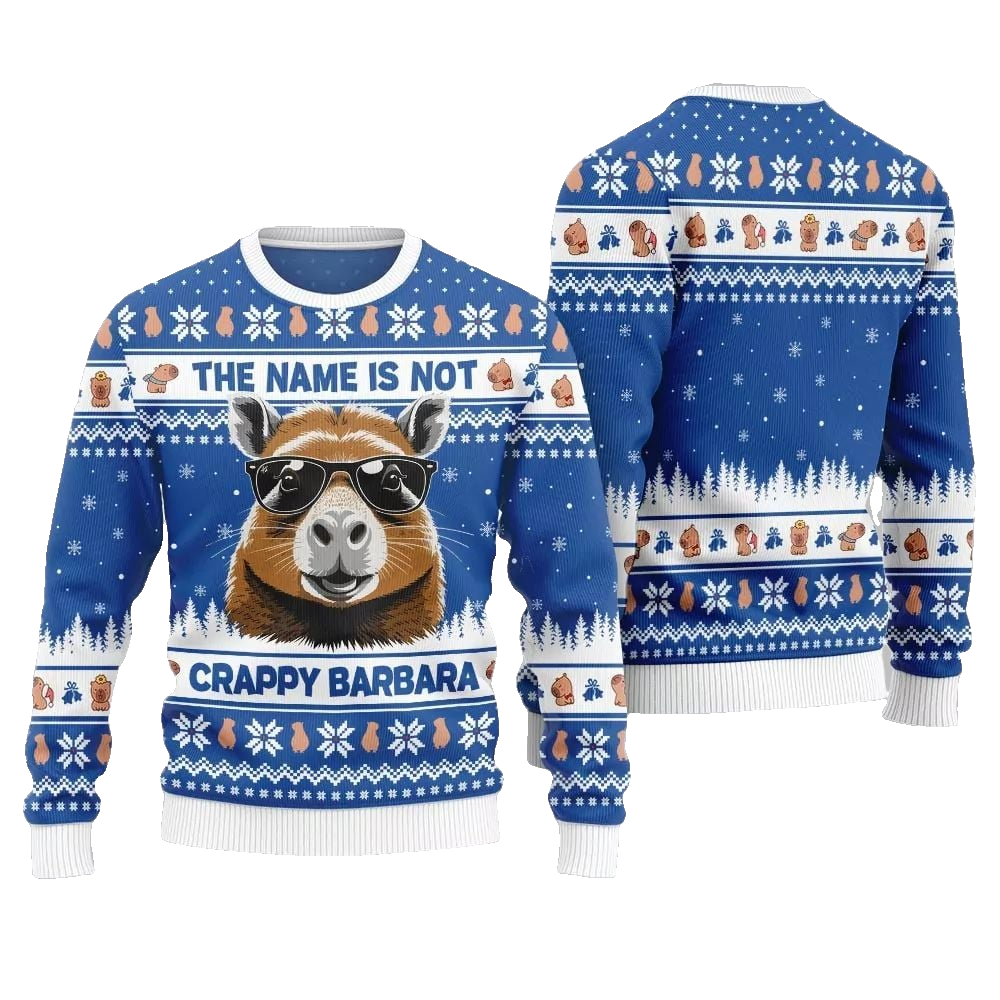 2026 Christmas Hilarious Capybara Ugly Christmas Sweater - Moonbestprint