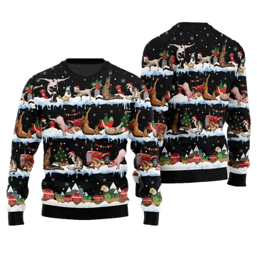 2026 Christmas Hilarious Barnyard Chaos Ugly Christmas Sweater - Moonbestprint