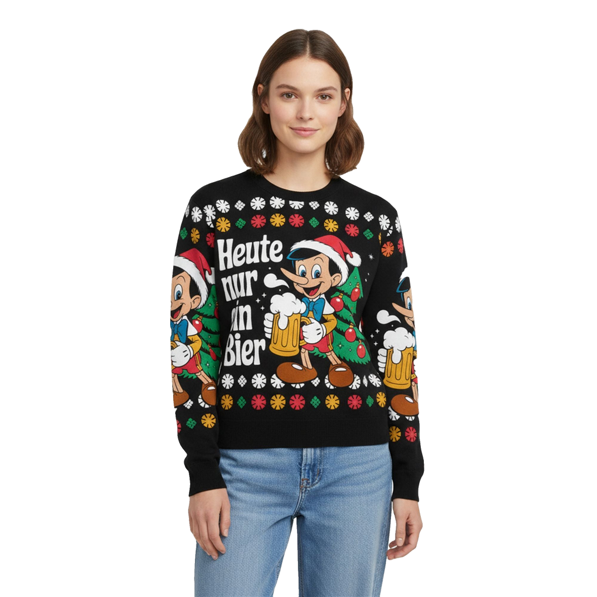 2026 Christmas Heute Nir Ein Bier Ugly Sweater - Moonbestprint