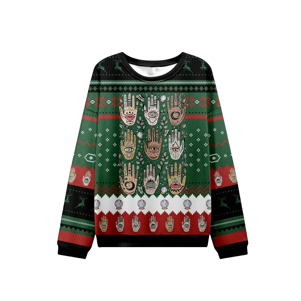 2026 Christmas Helping Hands Ugly Christmas Sweater - Moonbestprint