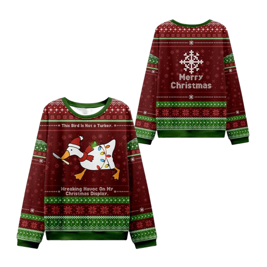 2026 Christmas Havoc Wreaking Goose Ugly Sweater - Moonbestprint