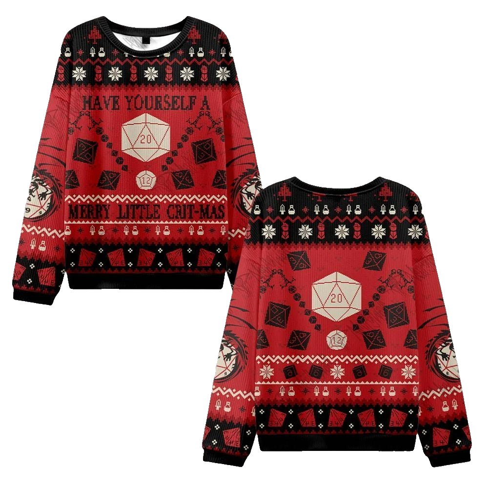 2026 Christmas Have Yourself a Merry Little Crit-mas Ugly Christmas Sweater - Moonbestprint