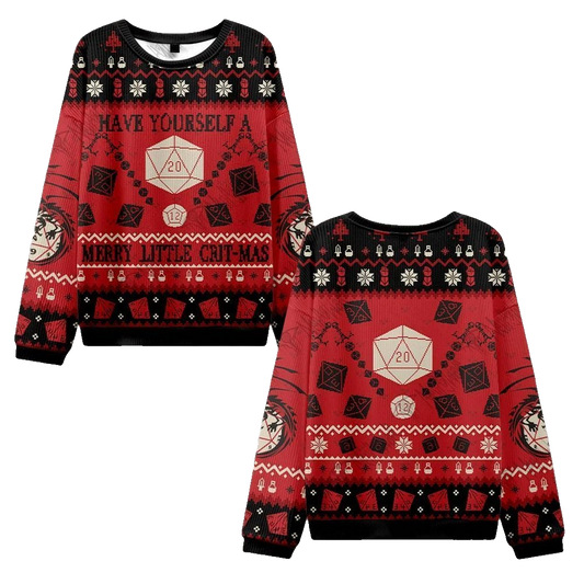 2026 Christmas Have Yourself a Merry Little Crit-mas Ugly Christmas Sweater - Moonbestprint