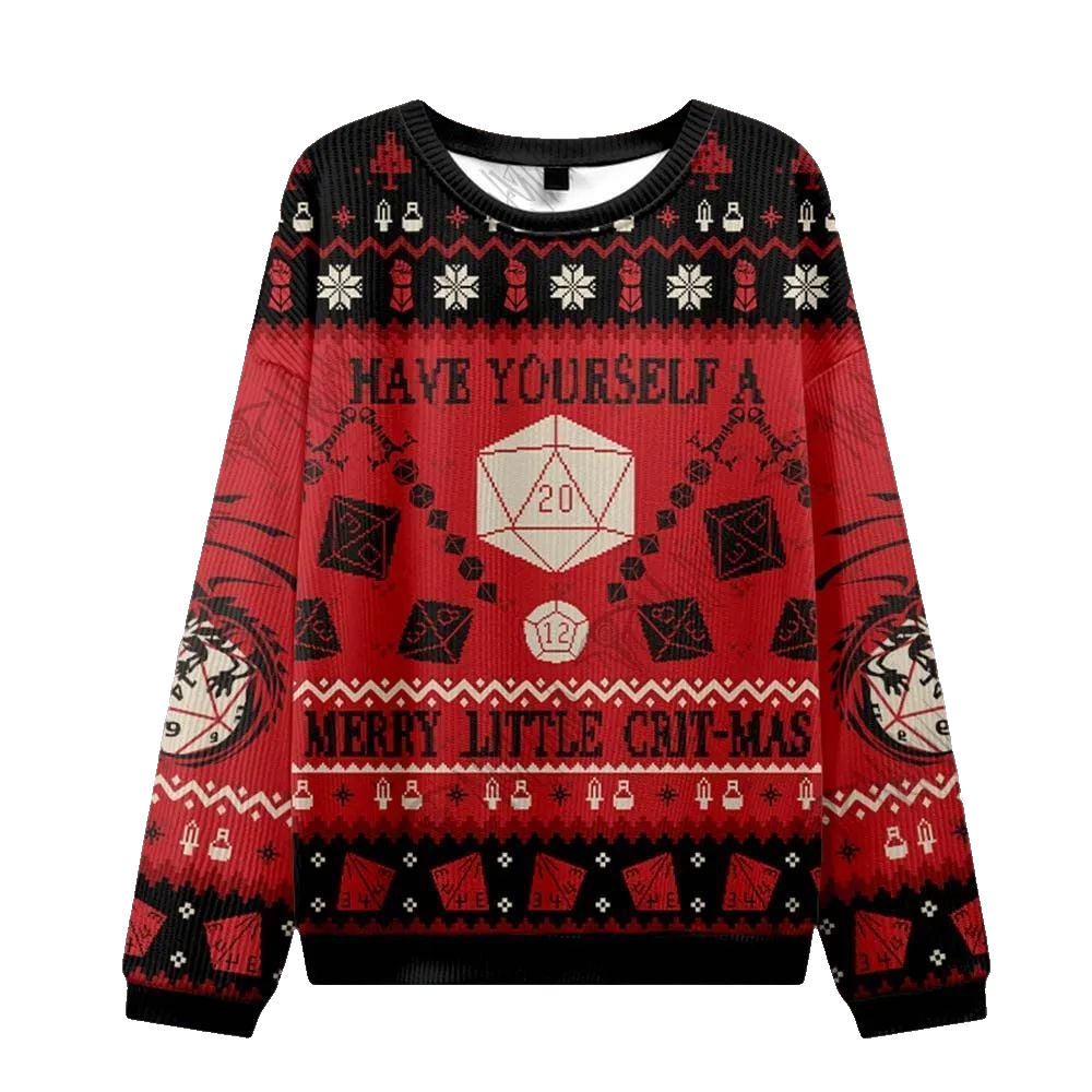2026 Christmas Have Yourself a Merry Little Crit-mas Ugly Christmas Sweater - Moonbestprint