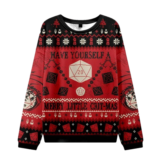 2026 Christmas Have Yourself a Merry Little Crit-mas Ugly Christmas Sweater - Moonbestprint