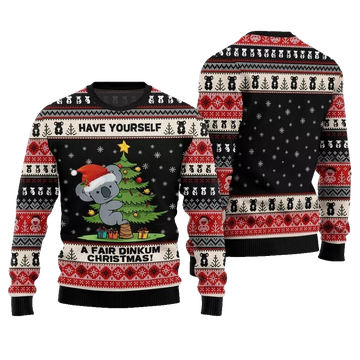2026 Christmas Have Yourself A Fair Dinkum Christmas Ugly Sweater - Moonbestprint