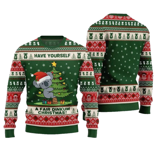 2026 Christmas Have Yourself A Fair Dinkum Christmas Ugly Sweater - Moonbestprint