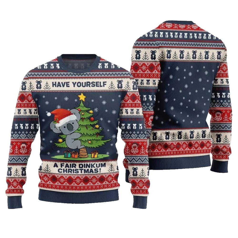2026 Christmas Have Yourself A Fair Dinkum Christmas Ugly Sweater - Moonbestprint