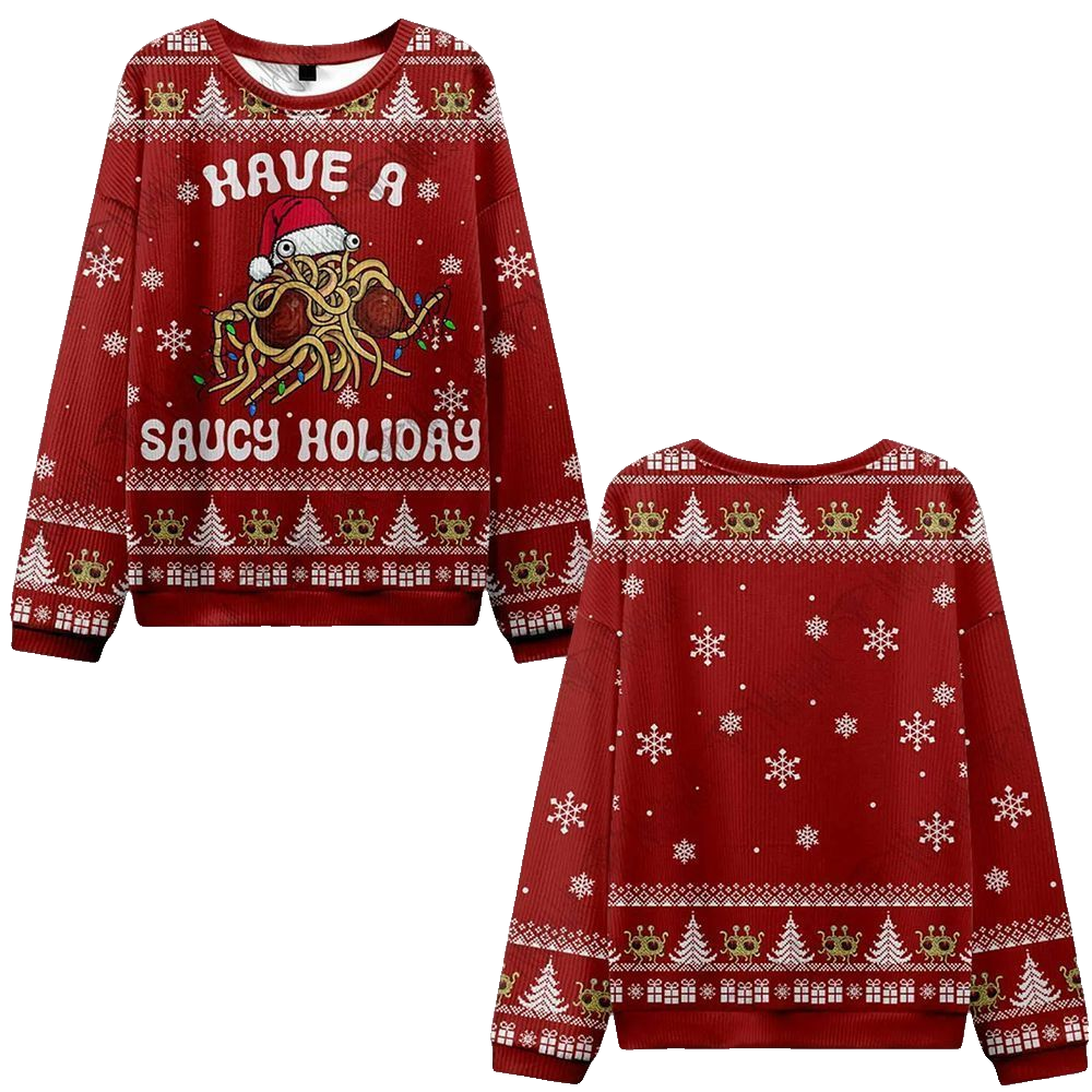 2026 Christmas Have a Saucy Holiday Ugly Christmas Sweater - Moonbestprint