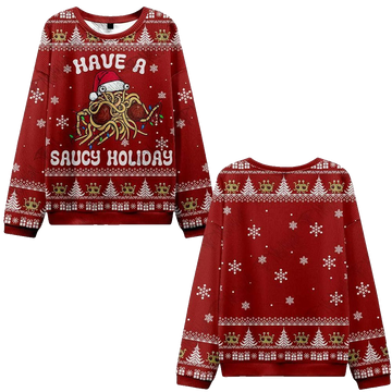 2026 Christmas Have a Saucy Holiday Ugly Christmas Sweater - Moonbestprint
