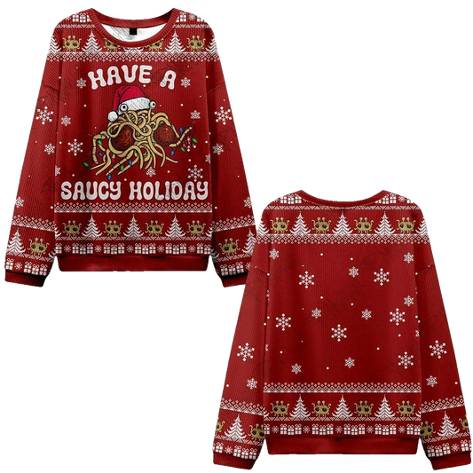 2026 Christmas Have a Saucy Holiday Ugly Christmas Sweater - Moonbestprint