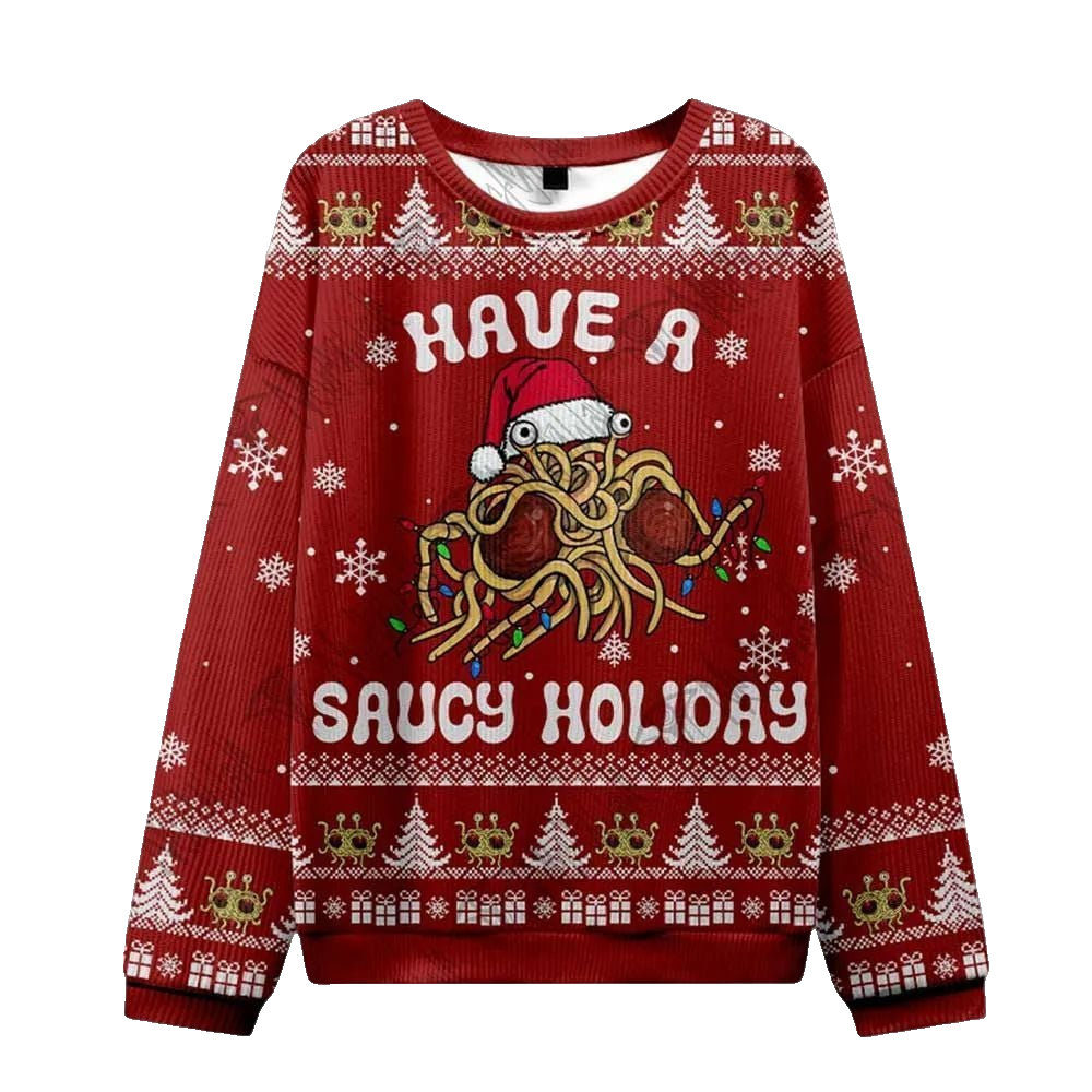 2026 Christmas Have a Saucy Holiday Ugly Christmas Sweater - Moonbestprint