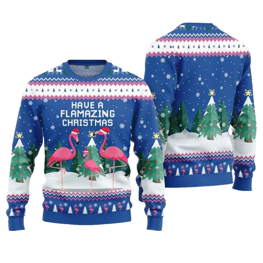 2026 Christmas Have A Flamazing Christmas Ugly Christmas Sweater - Moonbestprint