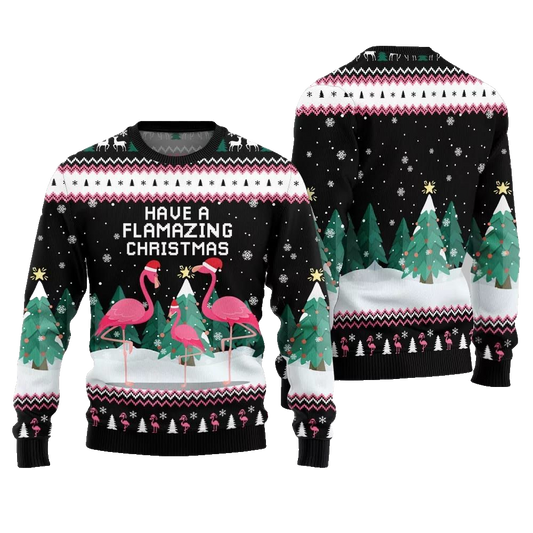2026 Christmas Have A Flamazing Christmas Ugly Christmas Sweater - Moonbestprint